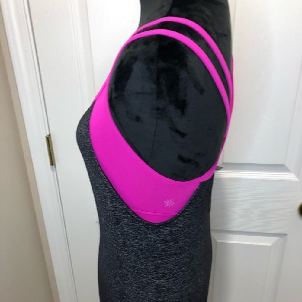 Athleta Hidden Agenda grey dress with pink bra top - Picture 4 of 9